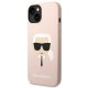 Karl Lagerfeld Silicone Karl\'s Head MagSafe dėklas iPhone 14 Plus / 15 Plus, rožinis