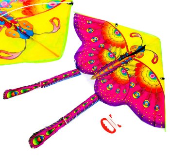 Kids Flying Kite Butterfly 90 cm - pink
