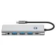 Tech-Protect HB04 9in1 USB-C šakotuvas su HDMI 4K 60Hz ir PD 100W, pilkas