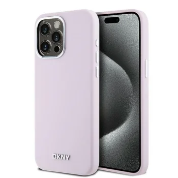 DKNY Liquid Silicone MagSafe dėklas iPhone 14 Pro Max, rožinis