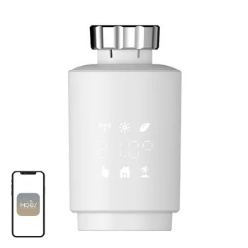 Išmanioji radiatoriaus termostatinė galvutė MOES TV02 ZigBee LCD