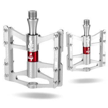 Rockbros JT410S dviračio pedalai su 4 guoliais - sidabriniai