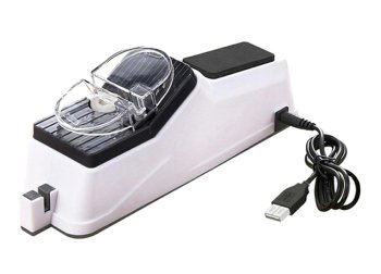 Elektrinis peilių galąstuvas su USB, baltas/juodas