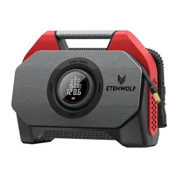 Akumuliatorinis automobilinis kompresorius Etenwolf S6 SE, 11.03 bar, 15 600 mAh, raudonas