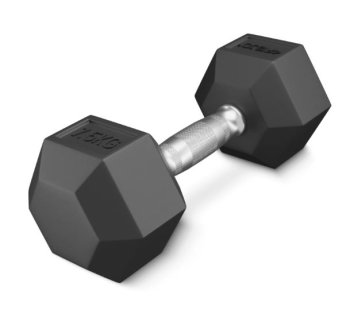 4Fizjo 989 Hex Dumbbell, 7.5 kg, Black
