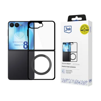 3mk Satin Armor Case+ Flip dėklas skirtas Samsung Galaxy Z Flip 8, skaidrus
