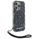 Karl Lagerfeld dėklas iPhone 16 Pro Max telefonui Zebra su viršele, violetinis