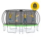 4FIZJO PRO Garden Trampoline 496 cm 16FT with Net and Ladder, Green-Black