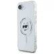 Karl Lagerfeld IML Metal Choupette Head MagSafe dėklas telefonui iPhone 16e, baltas