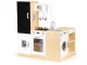 Large Modular Wooden Play Kitchen for Kids XXL with Chalkboard & LED Lights ECOTOYS
