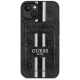 „Guess 4G Stripes“ dėklas su „MagSafe“ pinigine „iPhone 15“, juodas