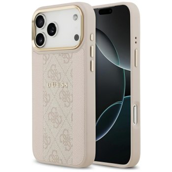 Guess 4G Stripe MagSafe dėklas iPhone 17 Pro Max telefonui, rožinis