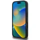 DKNY dėklas iPhone 16 Pro su šachmatiniu raštu ir juostelėmis, juodas