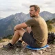 Sulankstomas turistinis sėdimasis kilimėlis MOUNTAIN GOAT, tamsiai mėlynas