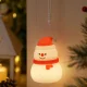 Silikoninis LED naktinis šviestuvas „Senis besmegenis“, USB, balta / raudona