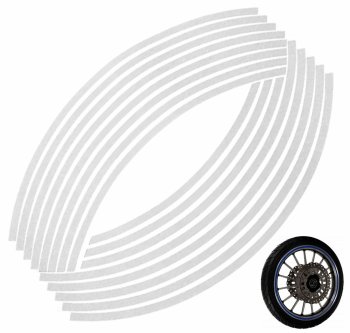 Reflective Wheel Rim Stickers AG555E (16 pcs), Silver