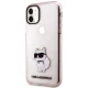 Karl Lagerfeld Ikonik Choupette dėklas iPhone 11 / XR, rožinis