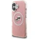 Karl Lagerfeld IML Glitter Karl & Choupette Heads MagSafe dėklas telefonui iPhone 16, rožinis