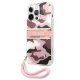 Guess Camo Strap Dėklas iPhone 13 / 13 Pro, Rožinis