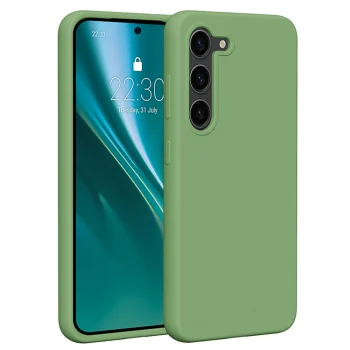 Silikoninis dėklas Etteri Silicone Case Samsung Galaxy S23, šviesiai žalias