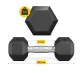 4Fizjo HEX Hexagonal Dumbbell 5 kg, Black