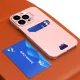 Hurtel dėklas Samsung Galaxy S23 Ultra Leather Stand Case su kortelių kišene ir stovu, rožinis
