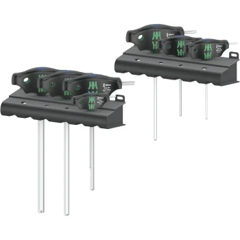 T formos rankenos atsuktuvų rinkinys Wera 454/7 HF Set 1, 9 dalių, juodas / žalias