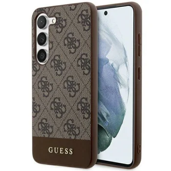 Guess Samsung Galaxy S24 Plus dėklas 4G Stripe Collection, rudas