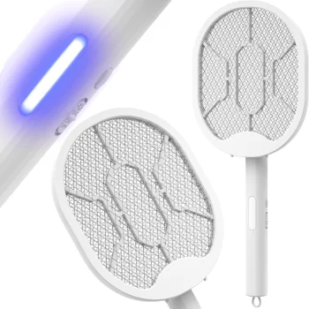 Electric Fly Swatter with UV Light, Foldable, 5W