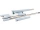 Flat Floor Mop with Twist Wringing Mechanism, White/Grey