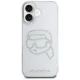 Karl Lagerfeld IML Rhinestones Karl Head dėklas skirtas iPhone 16, skaidrus
