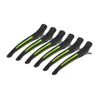 Kirpyklos plaukų segtukai E-13 11,5 cm Neoninių spalvų miksas 6 vnt.