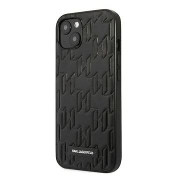 Karl Lagerfeld Monogram Plaque dėklas, skirtas iPhone 13 mini, juodas
