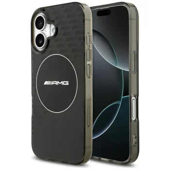Mercedes AMG MagSafe dėklas telefonui iPhone 17, skaidrus / juodas