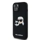 Karl Lagerfeld Silicone Karl & Choupette MagSafe dėklas iPhone 15, juodas