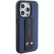 BMW dėklas iPhone 15 Pro telefonui M Grip Stand Bicolor, tamsiai mėlynas