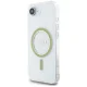 Guess IML Glitter Circle MagSafe dėklas telefonui iPhone 16e, skaidrus