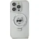 Karl Lagerfeld dėklas iPhone 15 Pro Max su MagSafe Ringstand, baltas