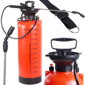 Sodo slėginis purkštuvas su ilgu kotu, 10 l, oranžinis