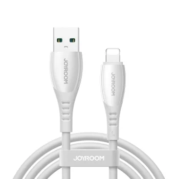 USB-A – Lightning laidas Joyroom S-A59 Vibrant Series 3A 1.2 m, baltas