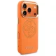 Guess Perforated 4G MagSafe dėklas iPhone 17 Pro Max telefonui, oranžinis
