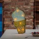 Forever Light Retro LED metalinis dekoratyvinis ženklas Ice Cream