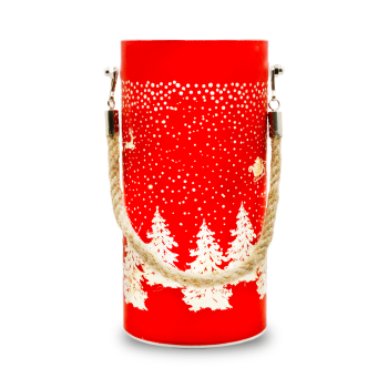 Forever Light FCL-10 Christmas LED Lantern, Red/Gold