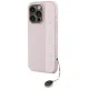 Karl Lagerfeld dėklas iPhone 15 Pro Max telefonui Saffiano Rhinestones & Charm, rožinis