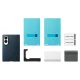Samsung Carbon Magnet Case dėklas telefonui Galaxy Z Fold 8 su MagSafe ir 2 plėvelėmis, tamsiai mėlynas