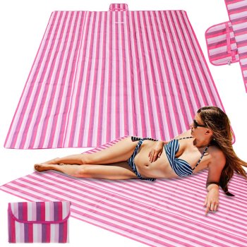 Waterproof Beach and Picnic Mat 200x200cm, Pink