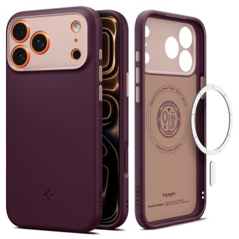 Spigen Nano Pop MagSafe dėklas telefonui iPhone 17 Pro, Burgundy Bean
