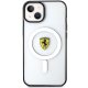 Ferrari Outline MagSafe dėklas iPhone 14 Plus telefonui, skaidrus