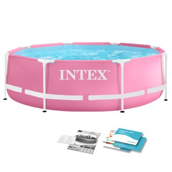 Vaikiškas karkasinis baseinas INTEX 28290, 244x76 cm, rožinis