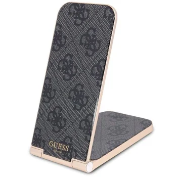 Belaidis įkroviklis Guess 4G Pattern MagSafe Foldable 2in1 15W, juodas